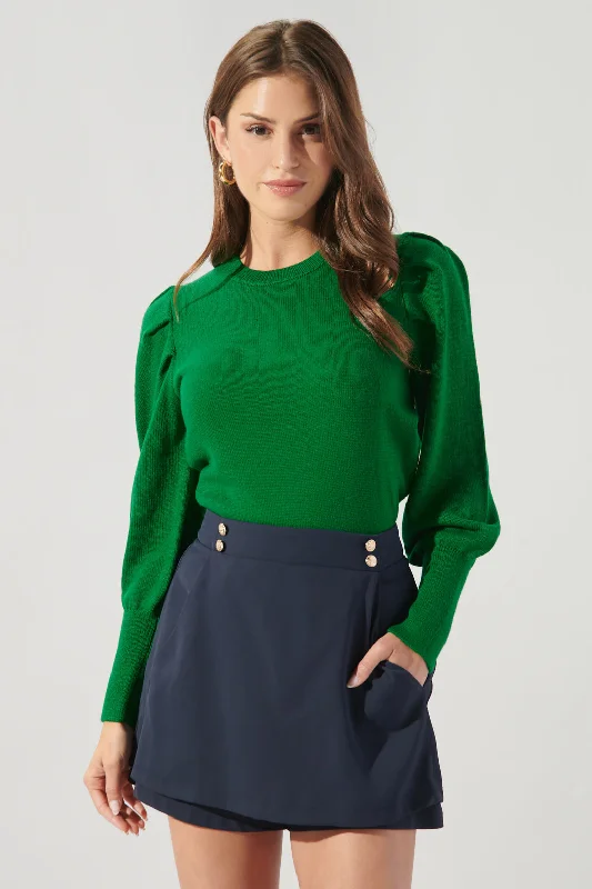 Astoria Pleated Long Sleeve Sweater