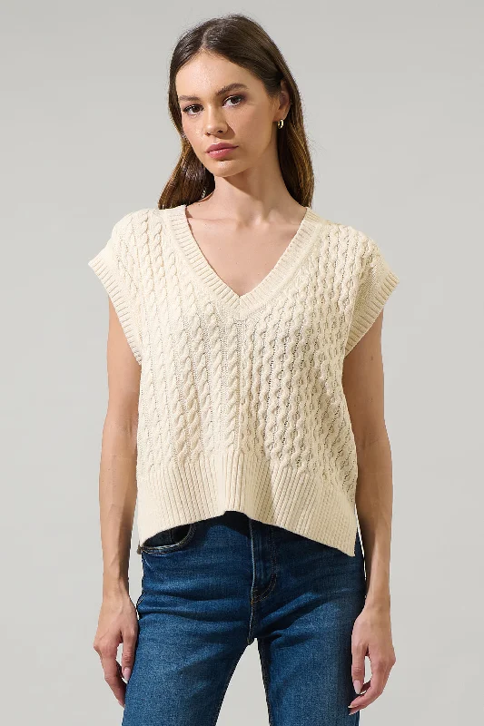 Tacey V-Neck Sweater Vest Top