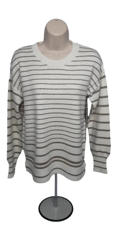 Womens Striped sweater - Cream & Beige