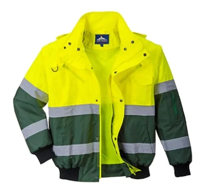 Portwest X Yellow/Green Hi Vis Convertible Bomber Jacket /bodywarmer- C565