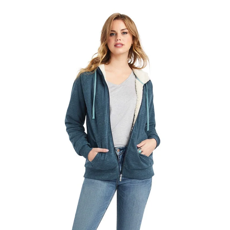 WOMENS R.E.A.L. SHERPA FULL ZIP HOODIE