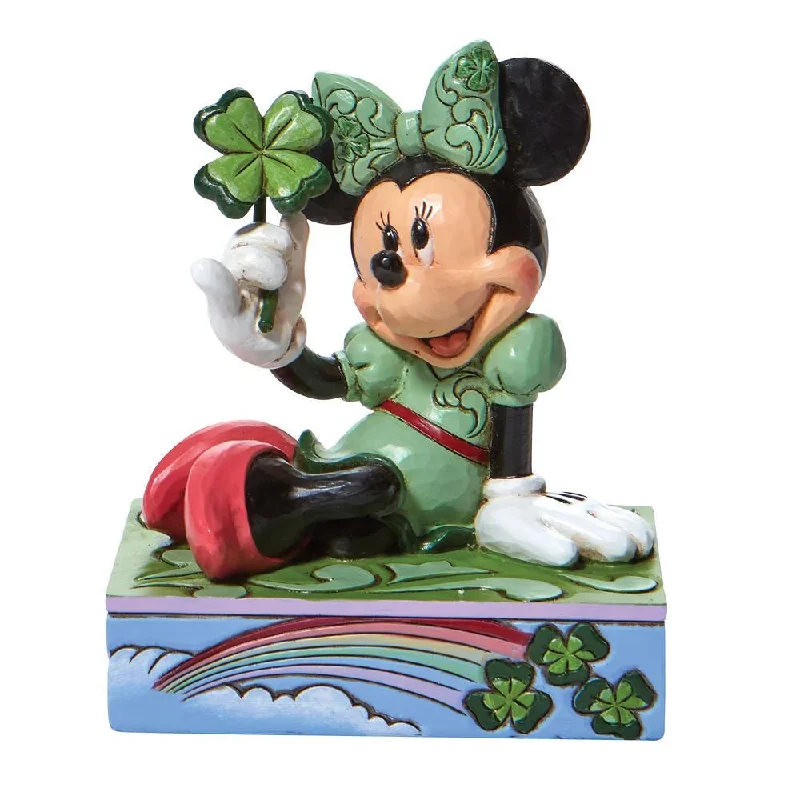 Disney Jim Shore Minnie Shamrock Wishes Personality Figurine