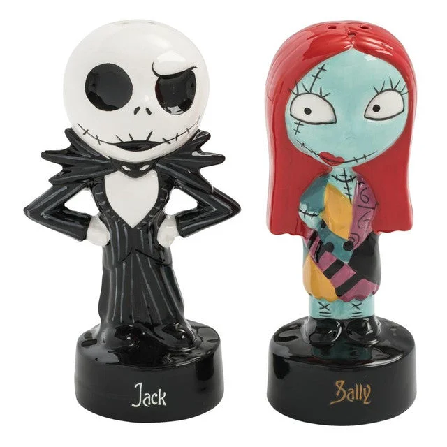 Disney The Nightmare Before Christmas Jack and Sally Standing Salt & Pepper Shaker Set