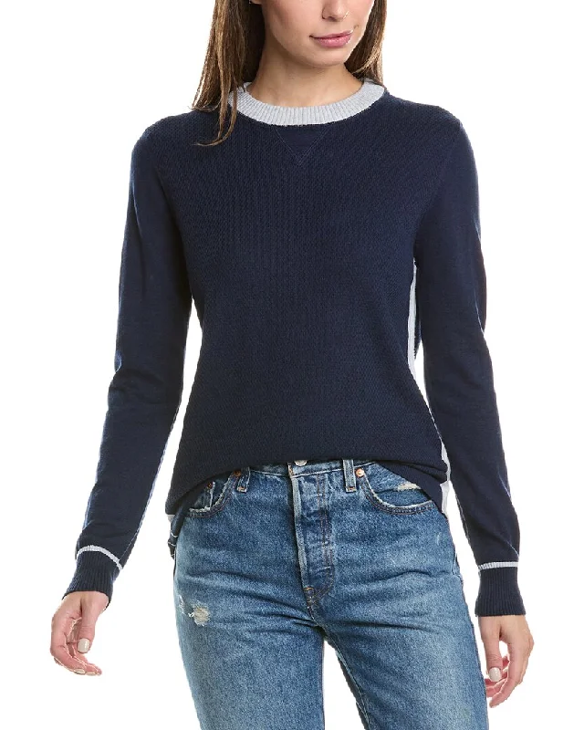 Forte Cashmere Pop Trim Cashmere-Blend Sweatshirt