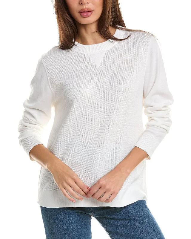 Forte Cashmere Pop Trim Cashmere-Blend Sweatshirt