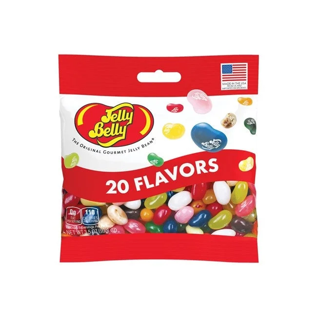 Jelly Belly 20 Assorted Bean Flavors 3.5 oz Grab and Go® Bag