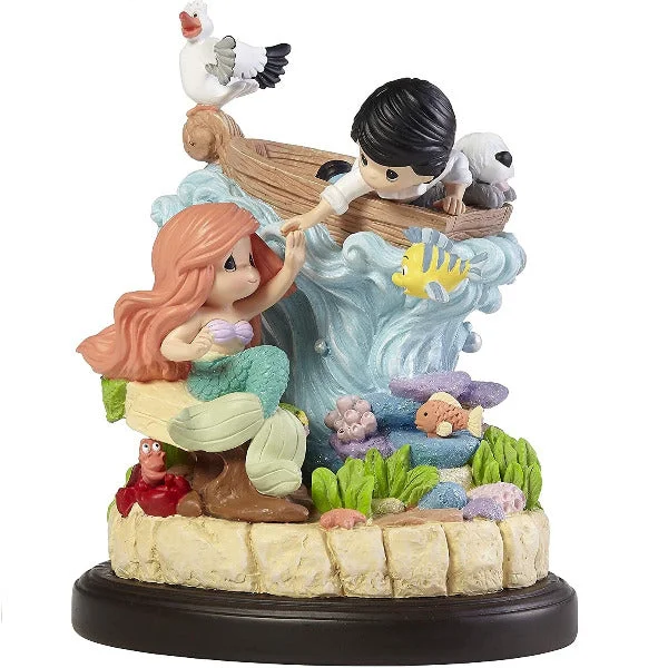 Precious Moments Disney The Little Mermaid Ariel and Eric Love Brings Our Worlds Together Resin Musical