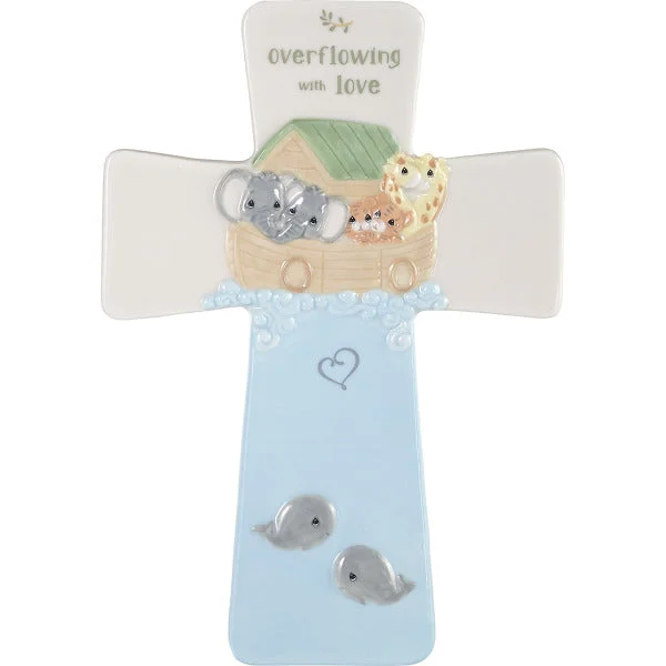 Precious Moments Noah's Ark Cross Figurine Overflowing With Love