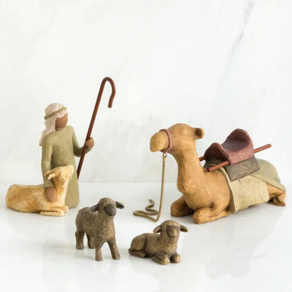 Willow Tree Shepherd and Stable Animals