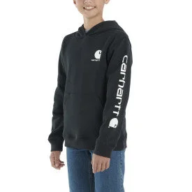 Youth Boys Long Sleeve Graphic Sweatshirt - Caviar Black