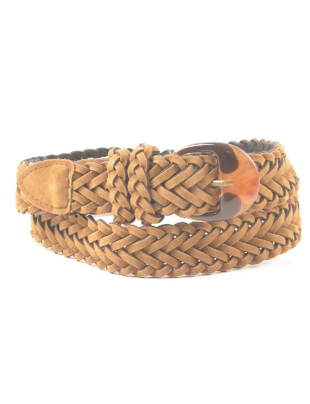 Light Brown Woven Belt - M