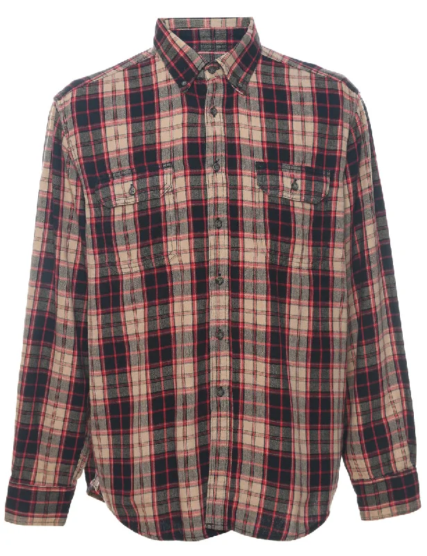 Long Sleeved Checked Multi-Colour Shirt - L