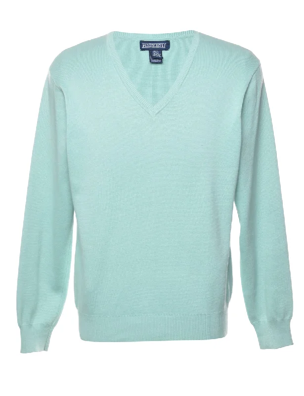 Longsleeved Light Green Jumper - M