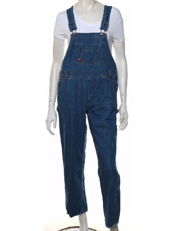 Medium Wash Classic Dickies Dungarees - W34 L27