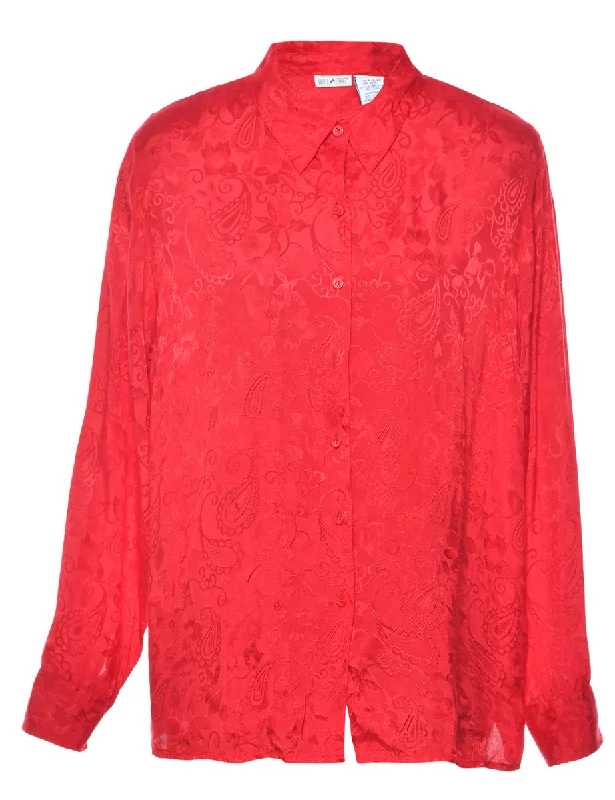 Paisley Red Blouse - M