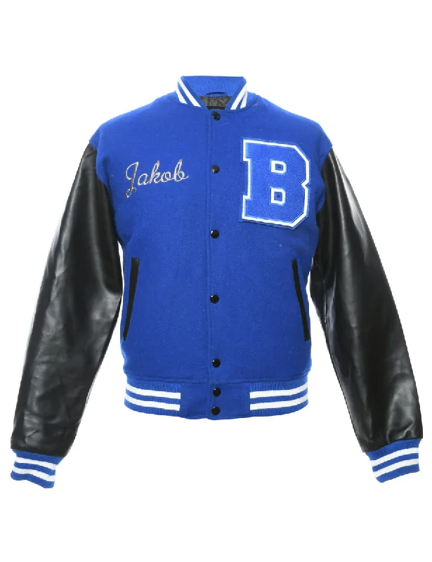 Patchwork Blue Team Jacket - L