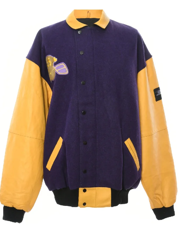 Patchwork Purple Team Jacket - XXL