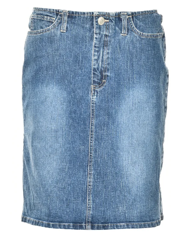 Pencil Shape Denim Skirt - M