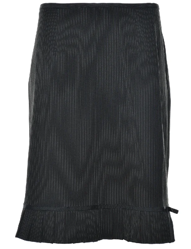 Pinstriped Pencil Skirt - M