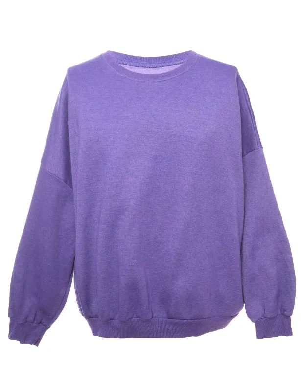 Purple Plain Sweatshirt - L