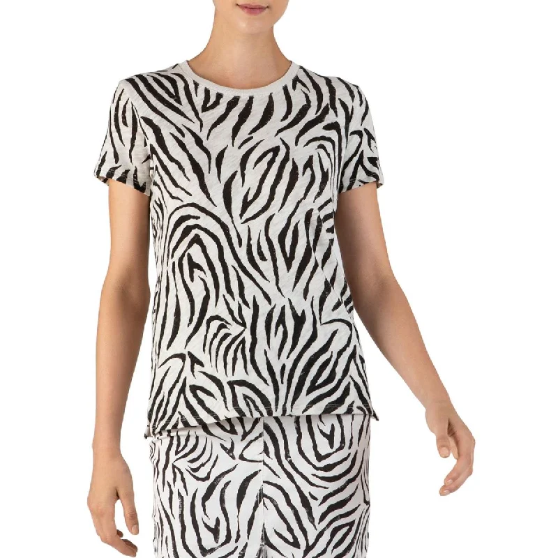 Womens Cotton Zebra Print T-Shirt