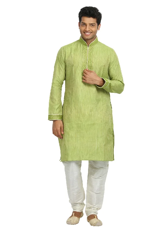 Groomsmen Light Green Kurta Pajama Set