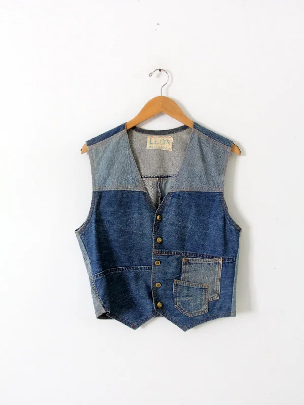 vintage custom denim vest