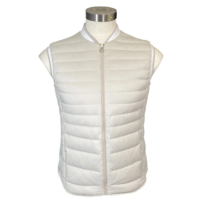 Cavalleria Toscana Quilted Piquet Vest in Sand - Men's Medium