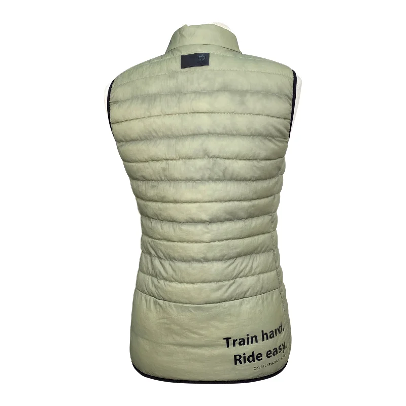 Cavalleria Toscana Team Red Stripe Quilted Vest in Green - Unisex Small