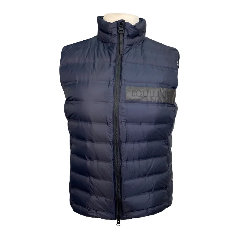 Equiline 'Elidebe' Ultra Light Down Vest in Blue - Women's Small