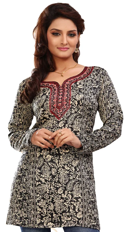 Elegant Black Indian Kurta – Modern Ethnic Wear for Women