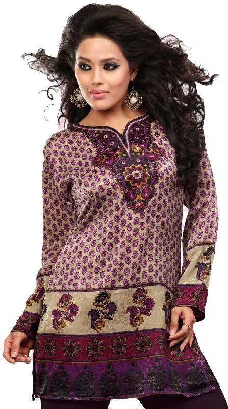 Elegant Purple Indian Kurti – Trendy Ethnic Wear for Women