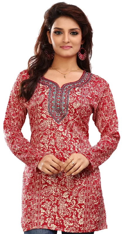 Elegant Red Indian Kurta – Trendy Ethnic Wear Online