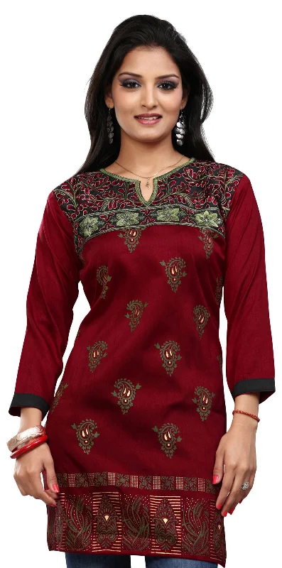 Exquisite Red Short Kurti for Women – Buy Indian Kurtis Online