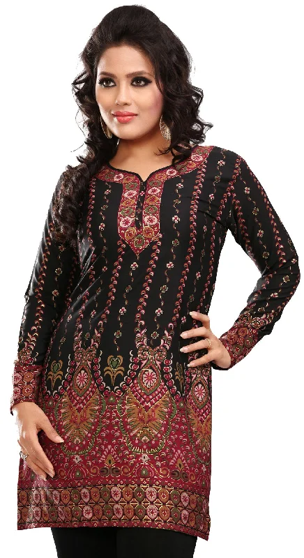 Stylish Black Short Kurti for Women from India