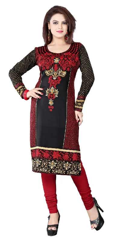 Stylish Maroon India Long Kurti – Trendy Ethnic Wear for Women