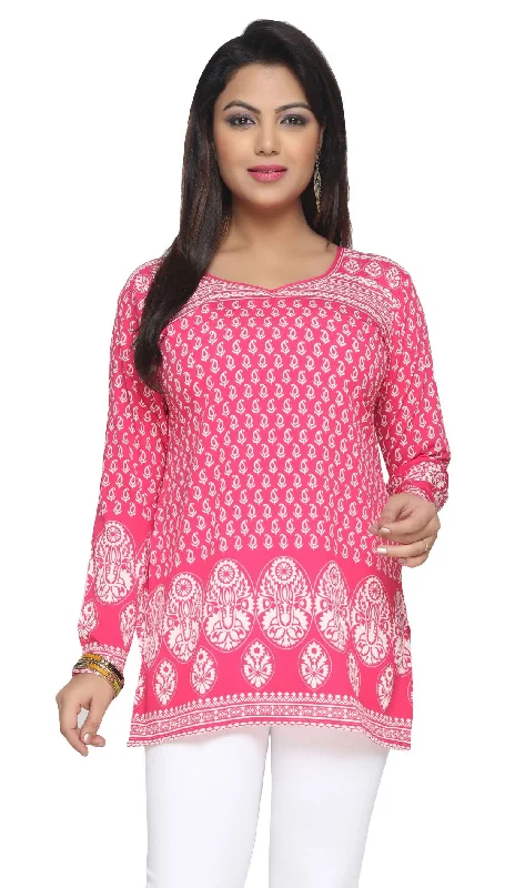 Stylish Pink Kurti for Women – Indian Kurta Tops