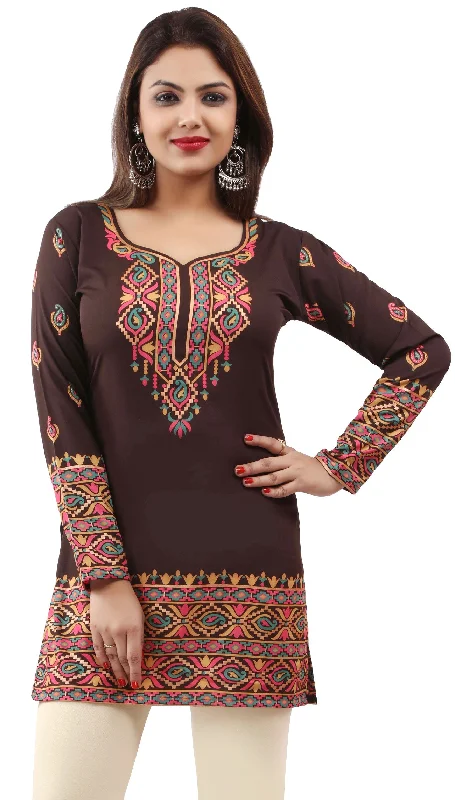 Trendy Brown Kurti for Women – Buy Stylish Kurtis Online