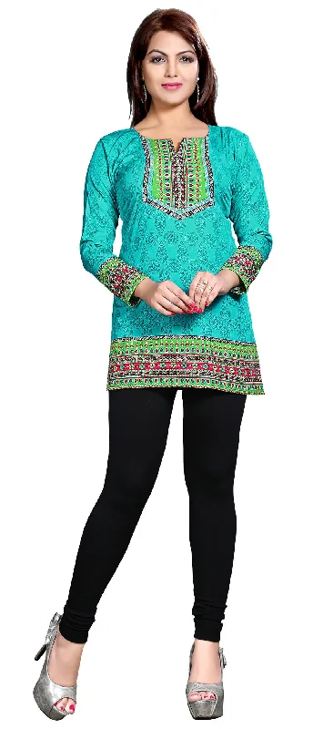 Vibrant Green India Kurti Online – Stylish Short Kurti for Women